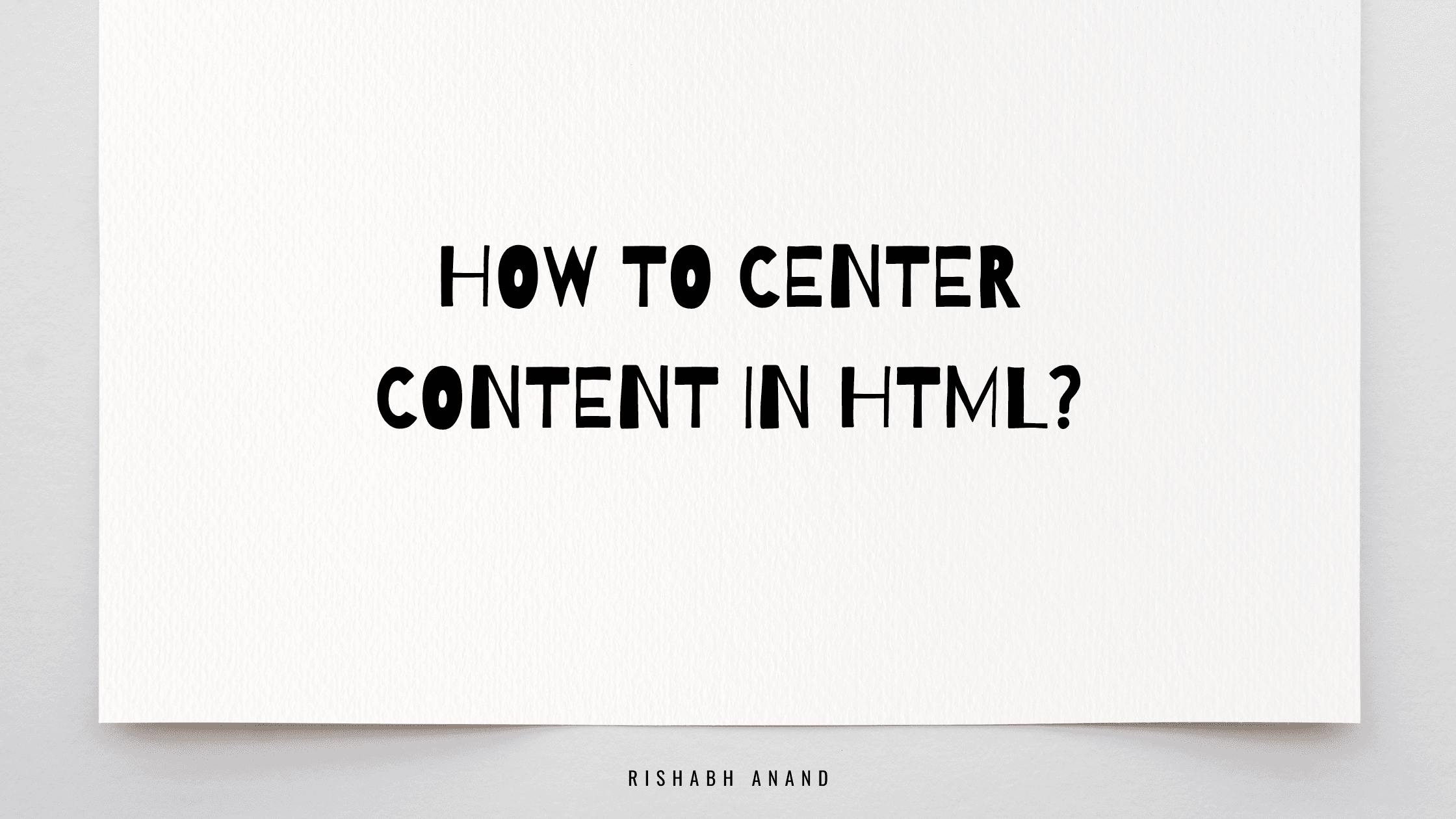 How to center contents in HTML?